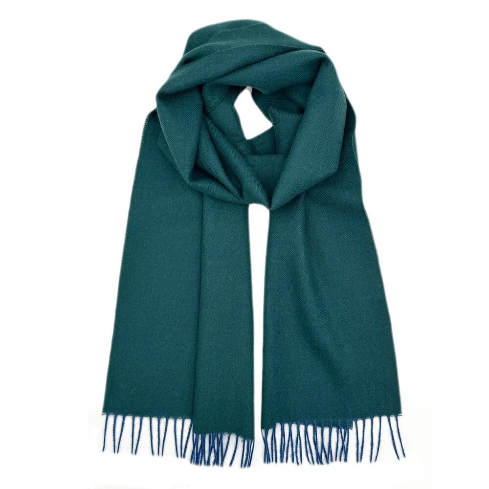 Shupaca Baby Alpaca Classic Scarf Jasper Teal 11x78 Soft Warm Winter Neutral
